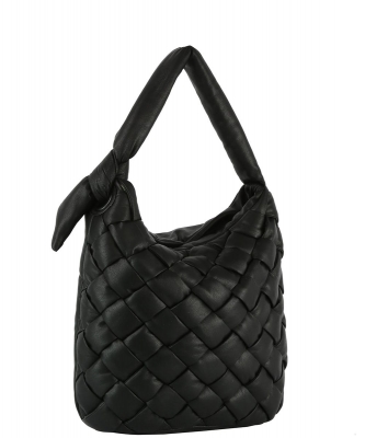Quilted Puffy Shoulder Bag JYE-0475 BLACK